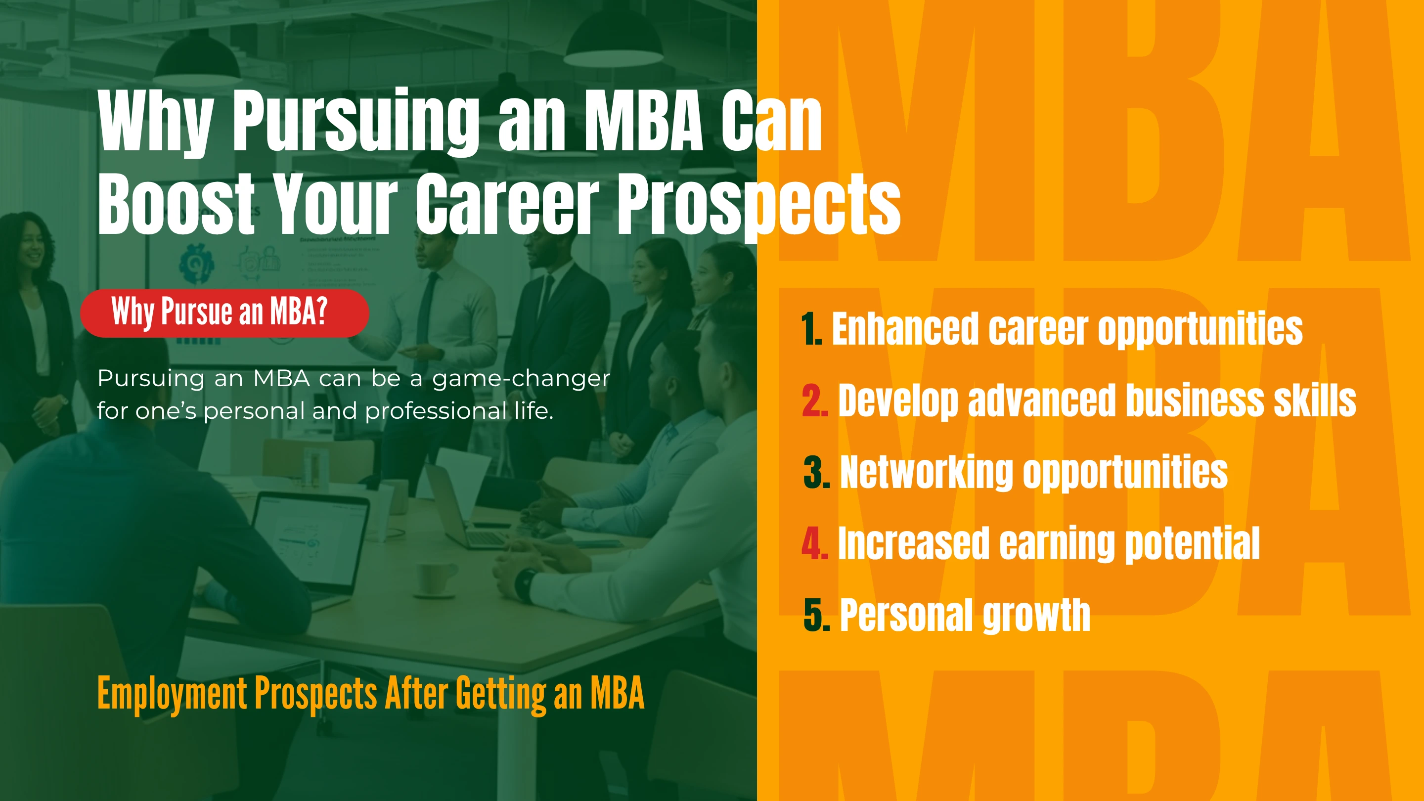 Why Pursuing an MBA Can Boost Your Career Prospects