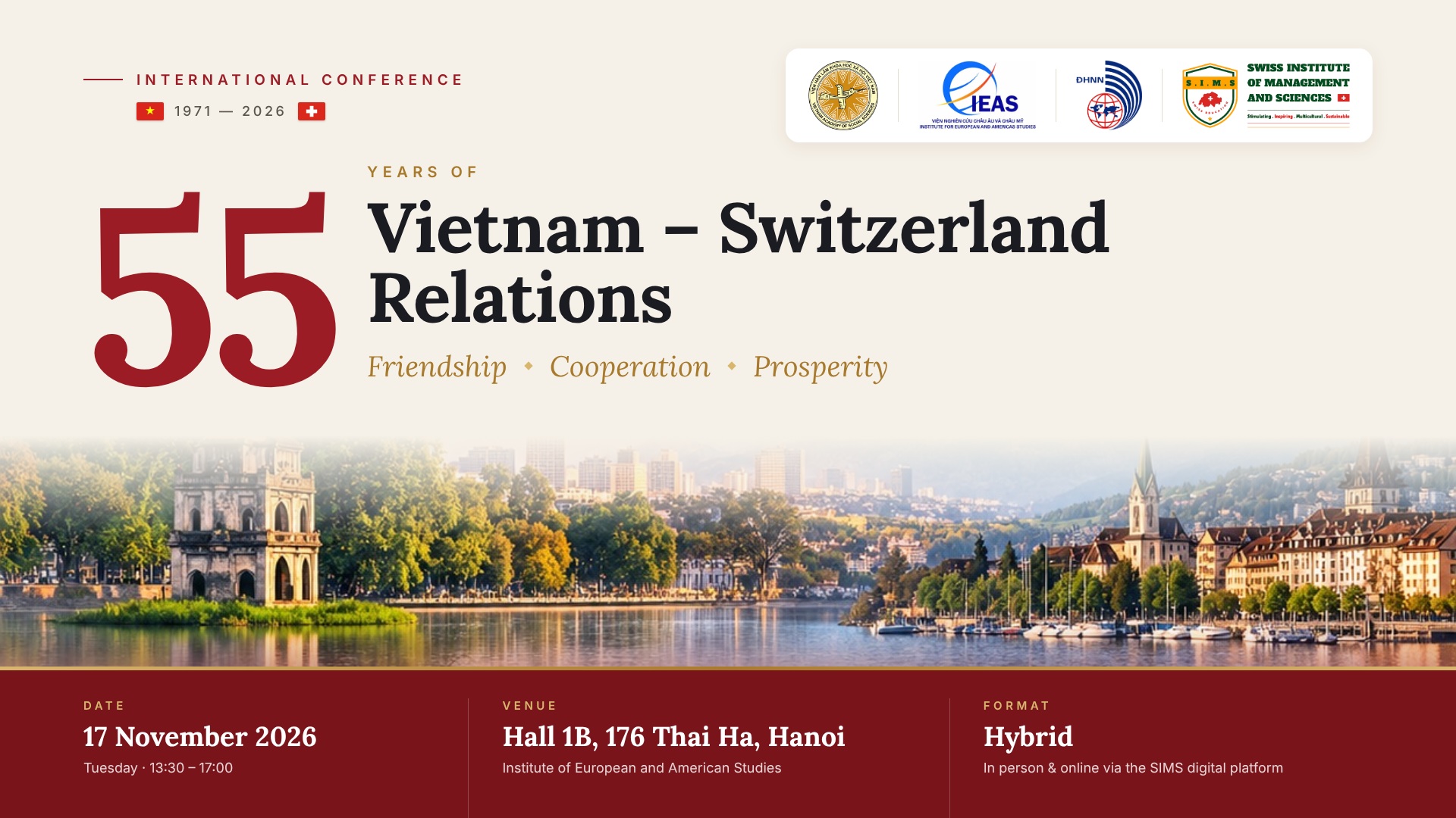 SIMS Co-Hosts International Conference Marking 55 Years of Vietnam–Switzerland Relations