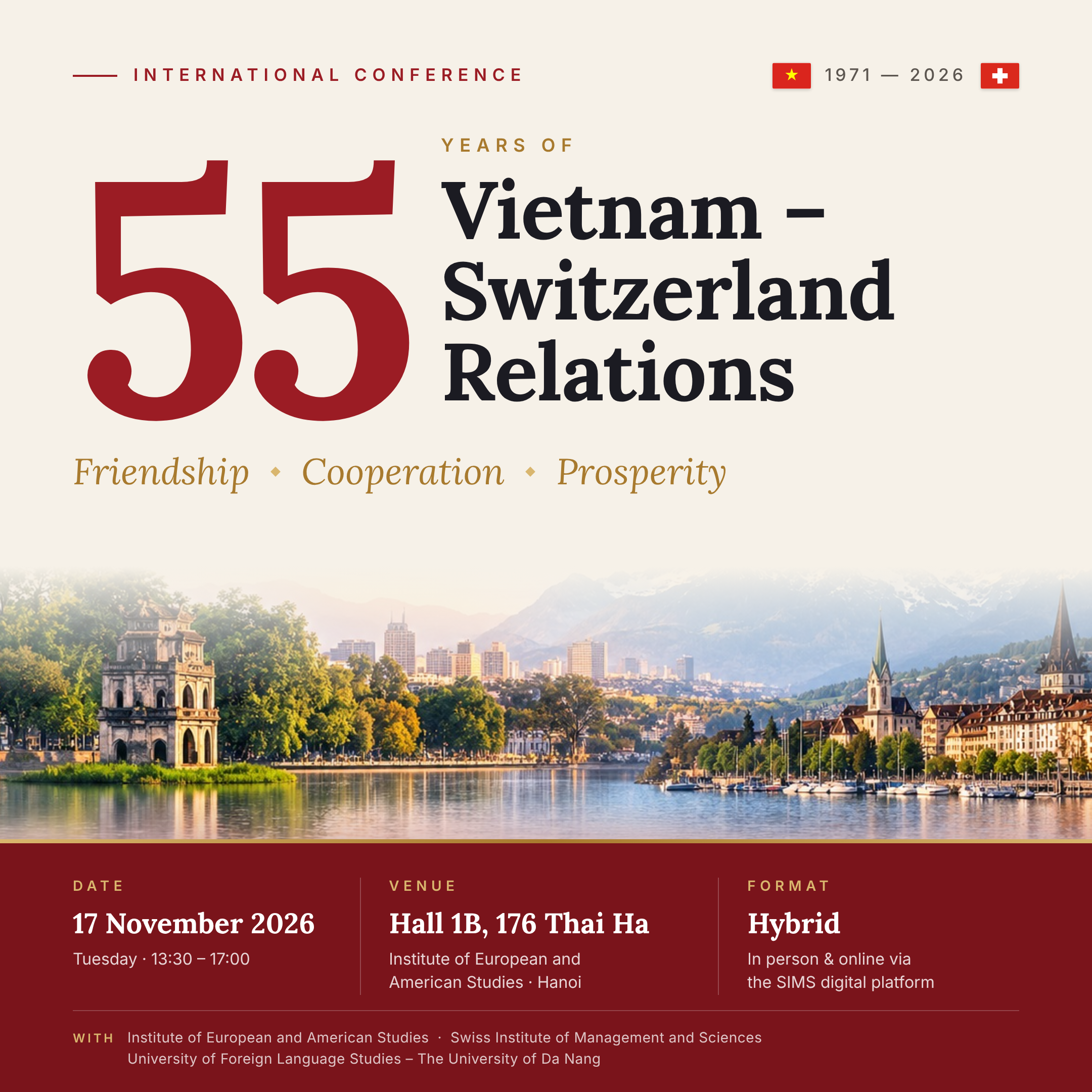 55 Years of Vietnam – Switzerland Relations: Friendship, Cooperation, Prosperity