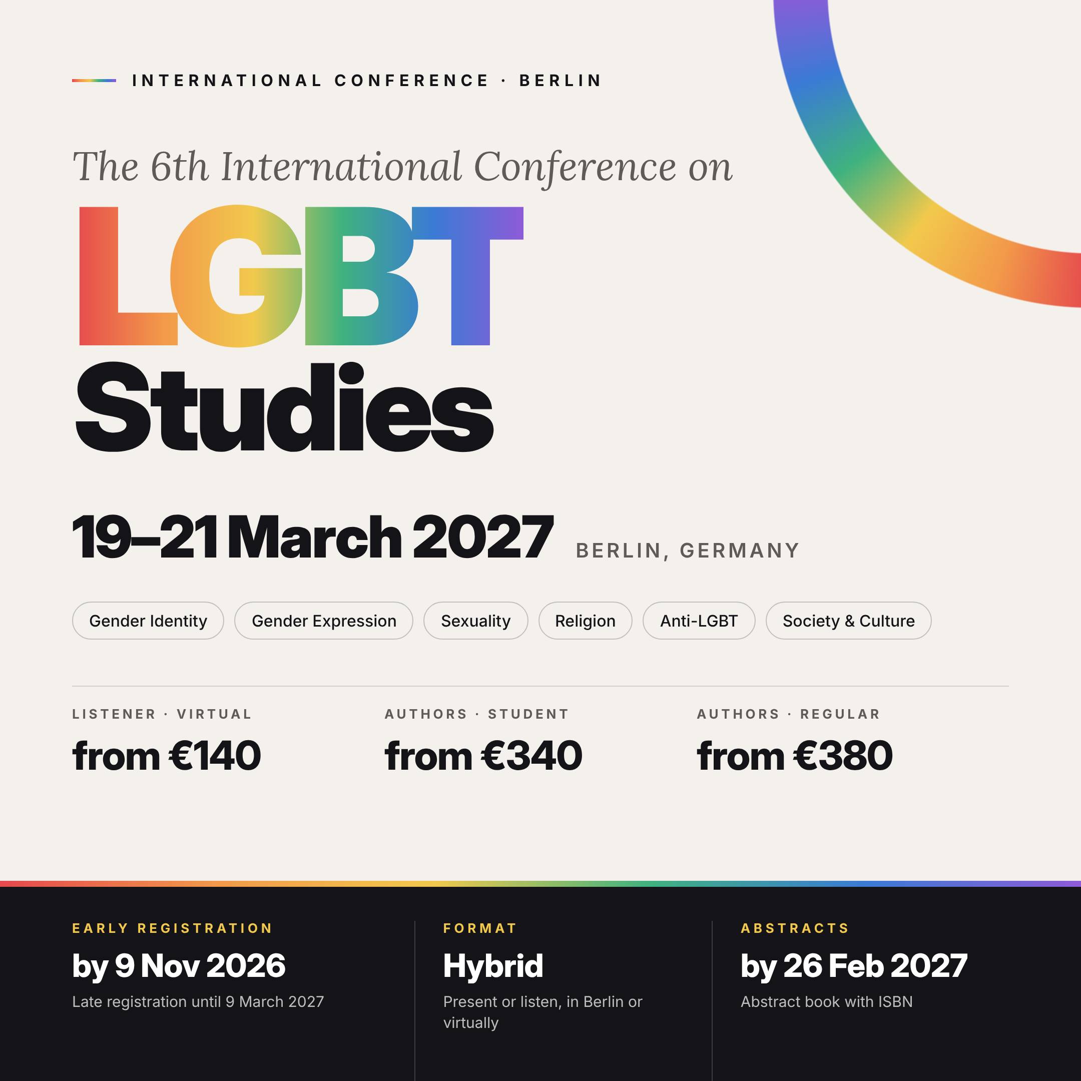 6th International Conference on LGBT Studies